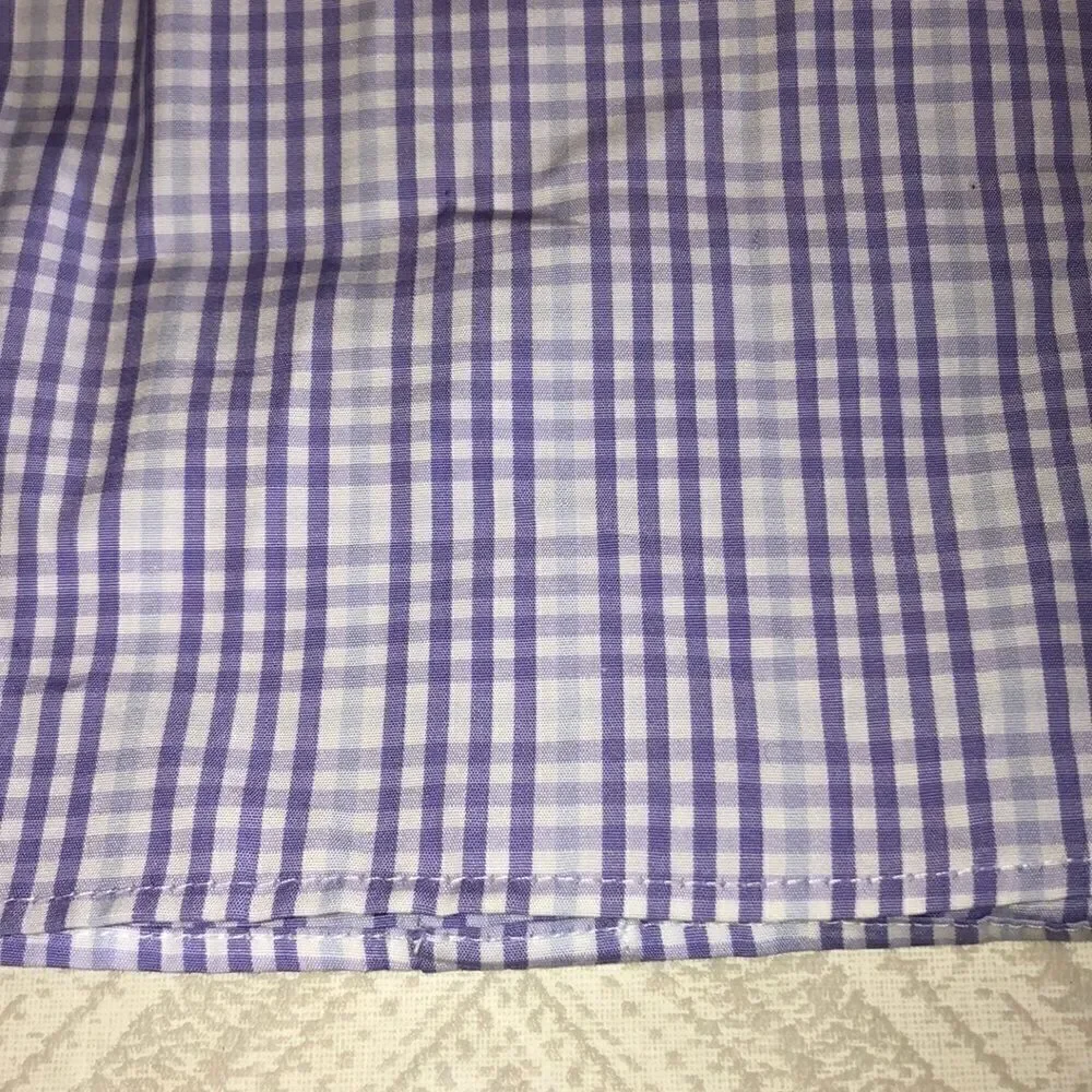 Crewcuts Boys Purple/White Plaid Button Down Shirt